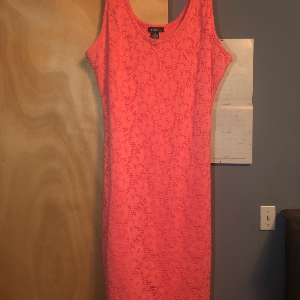 Pink lace dress